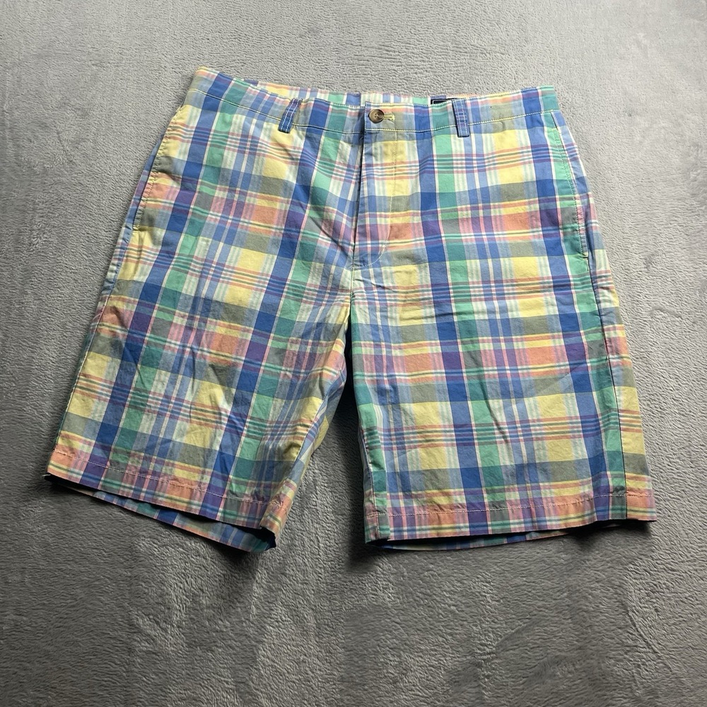 Vineyard Vines Men's Golf Bermuda Club Shorts Pastel Patchwork Plaid Size 35